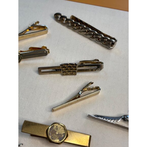Vintage Mens Tie Clips & Chain Assortment - Picture 4 of 16
